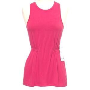 Athleta Air Out Cinched Waist Tank Top Solid Pink Size XS